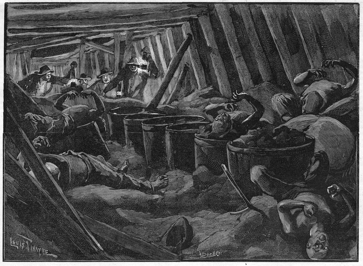Saint-Etiennen katastrofi 3. heinäkuuta tekijältä Unknown artist