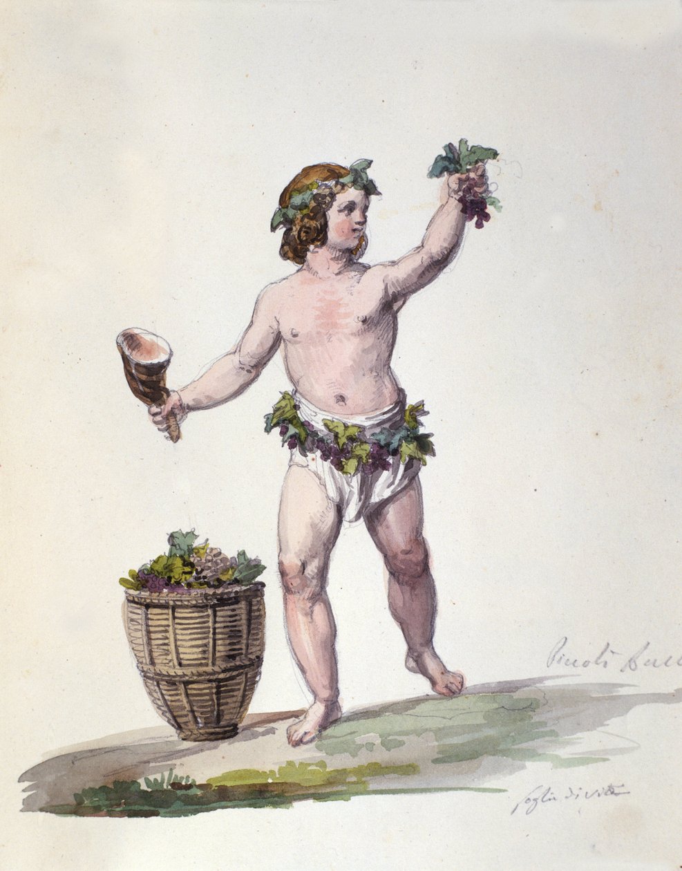 Jumalallinen Bacchus-kaiverrus "" Mytologisesta sanakirjasta "" tekijältä Unknown artist