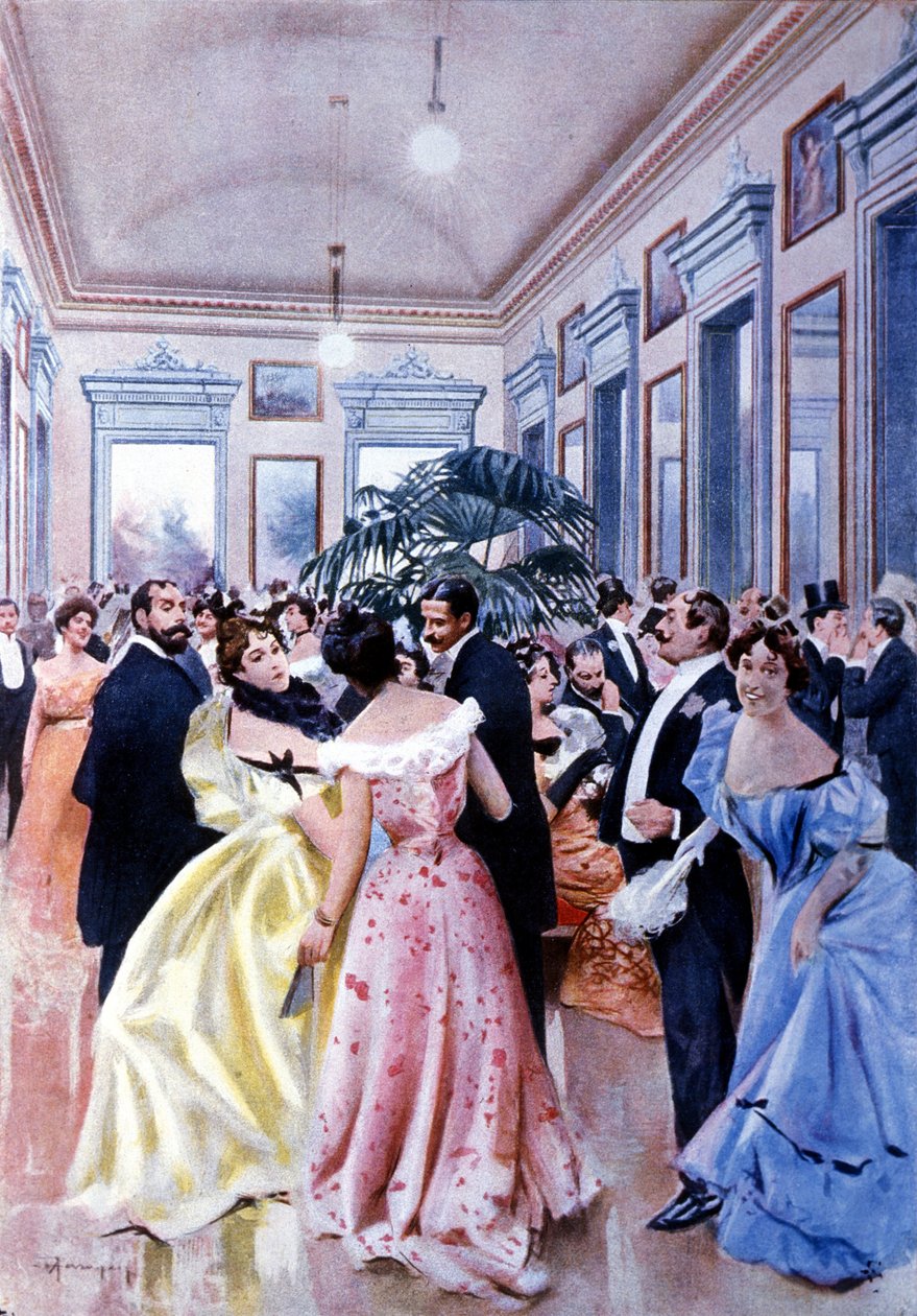 La Scala -teatterin (Teatro alla Scala) aula Milanossa. 1890. tekijältä Unknown artist