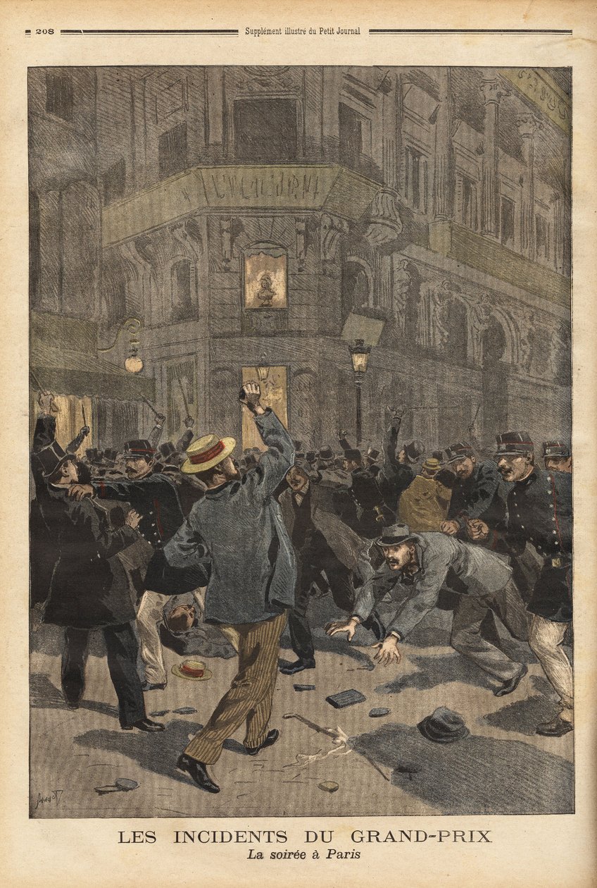 Yleinen taistelu jatkui Pariisin kaduilla yöllä, ja se yhdisti uudelleen anarkistit, jotka luulivat olevansa sisäministeri Charles Dupuyn (1851-1923) sanojen suojella lain ja järjestyksen voimia vastaan. Nämä ongelmat johtavat suoraan ja tekijältä Unknown artist