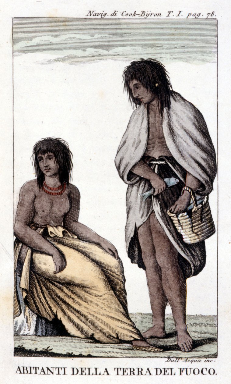 Tulimaan (Chile) asukkaat. tekijältä Unknown artist