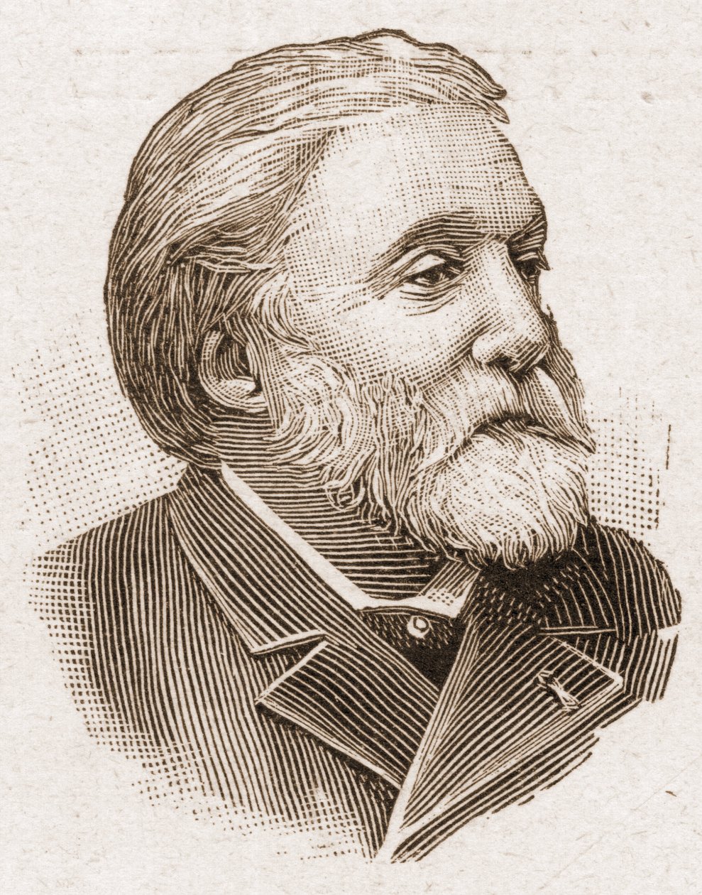 Academy Francaisen jäsenet vuonna 1895: Etienne Charles Henrin, varakreivi de Bornierin (1825-1901), ranskalaisen näytelmäkirjailijan ja runoilijan muotokuva. tekijältä Unknown artist