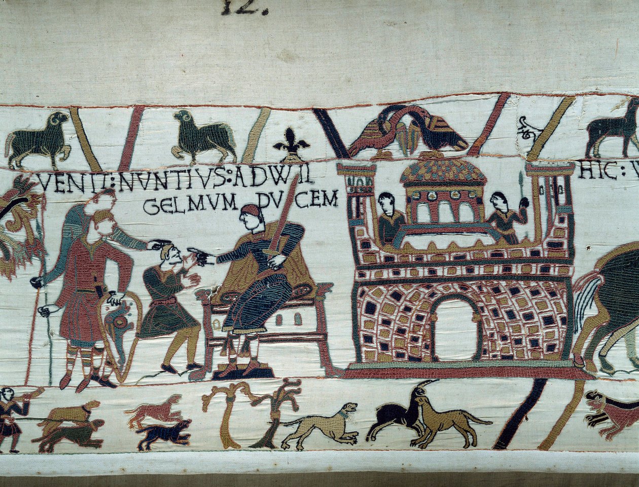 Normandian kuninkaan William Valloittajan (1027-1087) sanansaattajat ilmoittivat hänelle, että Harold, joka tuli Englannista Englannin kuninkaan Edward Ristitsijan puolesta, joutui kreivi Guy de Ponthieun vangiksi. Yksityiskohta Bayeux