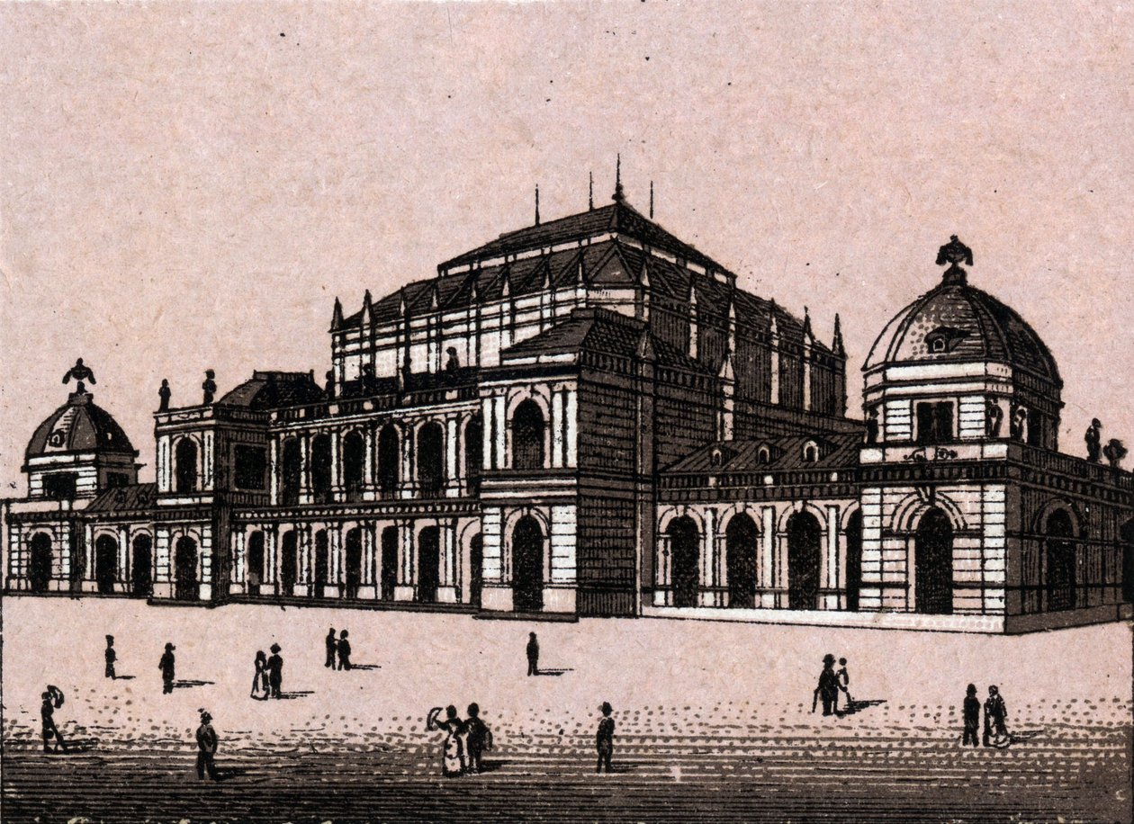 Uusi pörssi Frankfurtissa, Saksassa (Frankfurt, Saksa) "Maailma havainnollistaa 168 näkymää" Päiväämätön (1800-luvun loppu) tekijältä Unknown artist