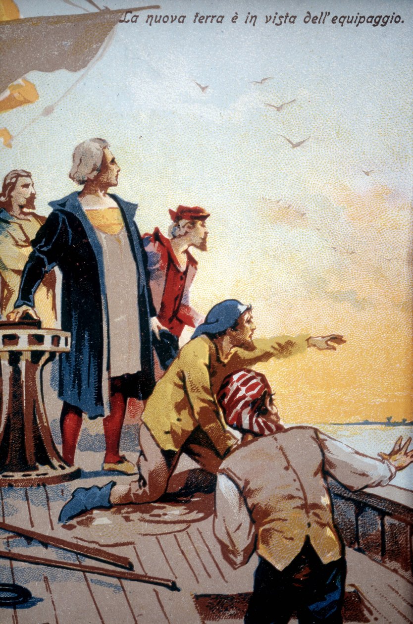 Uusi maailma ennen Kristoffer Kolumbuksen (1492) miehistöä. tekijältä Unknown artist