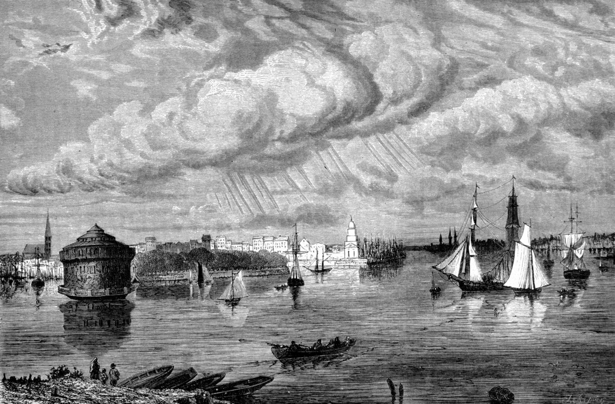 New Yorkin satama noin 1860. tekijältä Unknown artist