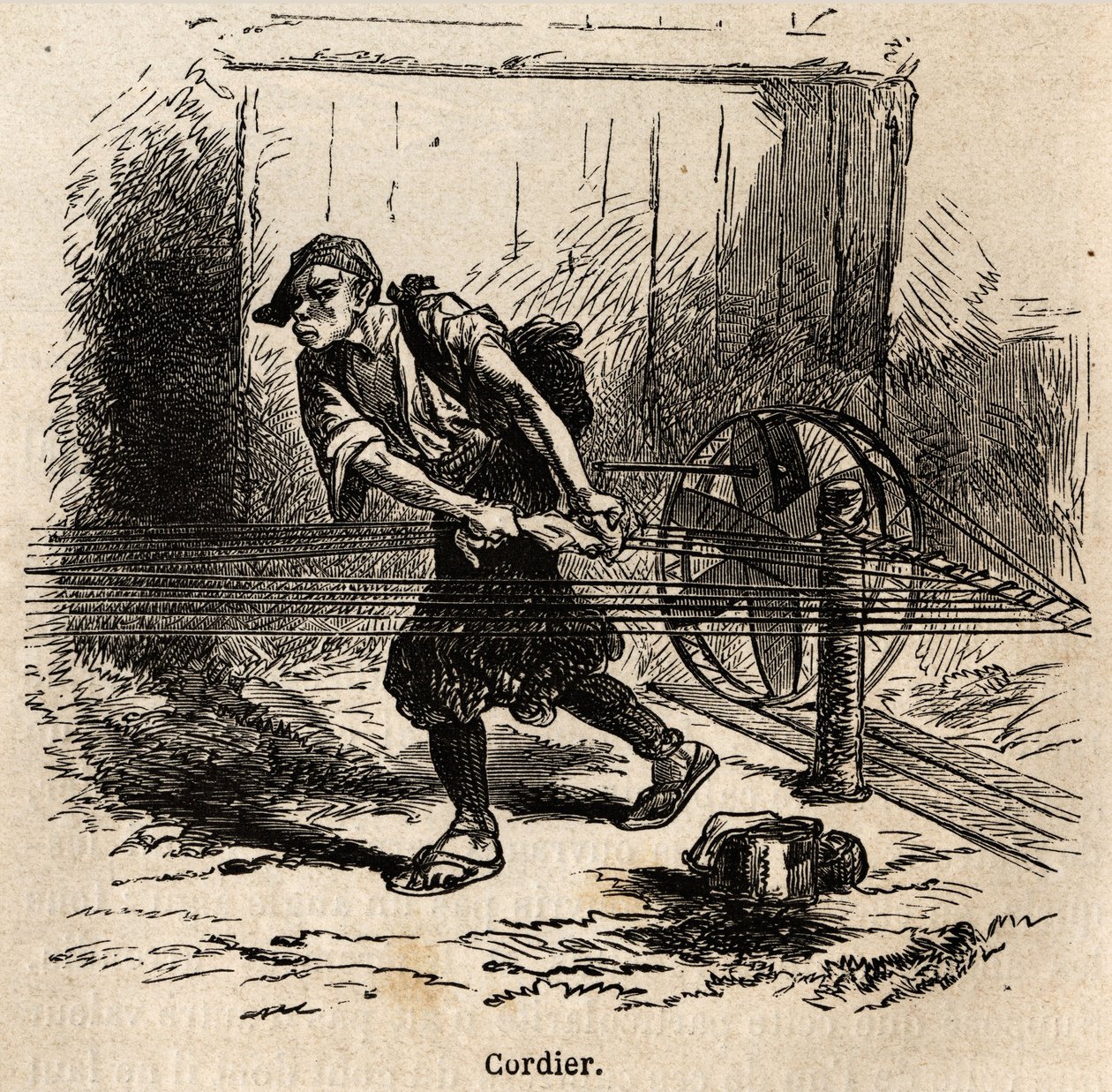 Köyden valmistaja. Kaiverrus havainnollistamaan matkaa Japaniin vuosina 1863-1864, Sveitsin valaliiton ministeri Aime Humbert, "Le tour du monde, nouveau journal des voyages", julkaistu Edouard Chartonin johdolla. tekijältä Unknown artist