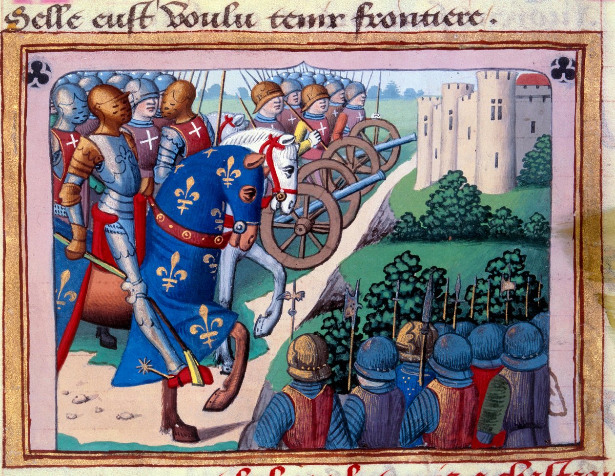 Chateau Gaillardin (Chateau-Gaillard) istuin Charles VII:n tilauksesta tekijältä Unknown artist