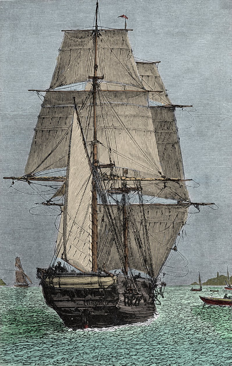 Laiva "Beagle" (retkikunta, johon Darwin osallistui luonnontieteilijänä tekijältä Unknown artist