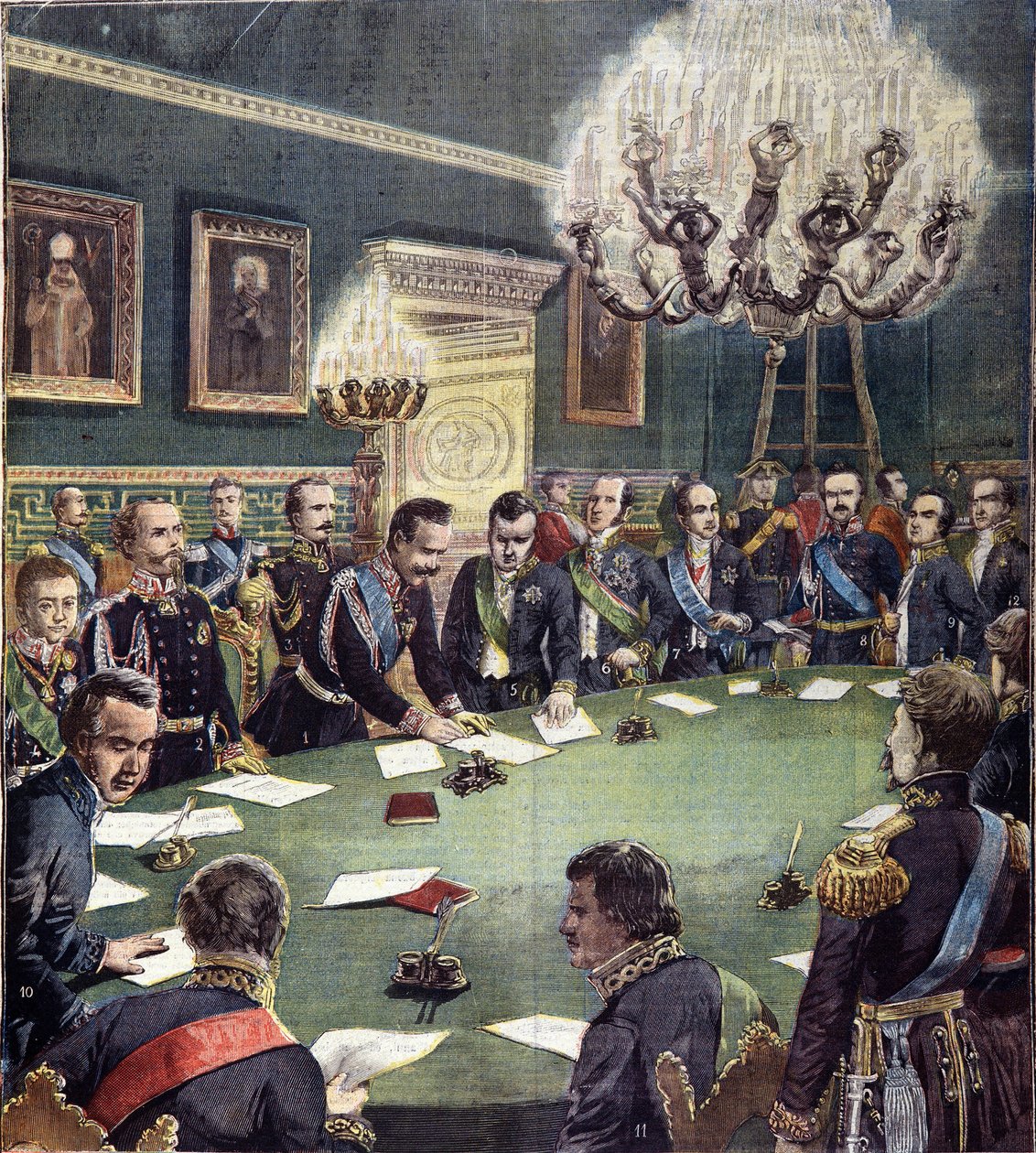 Sardinian kuninkaan Charles Albert (Charles Albert) allekirjoitti Savoian monarkian perussäännön 7.2.1848, joka hyväksyttiin 4. maaliskuuta 1848 ja joka tunnetaan nimellä Albertine Statute tai Statuto Albertino. tekijältä Unknown artist