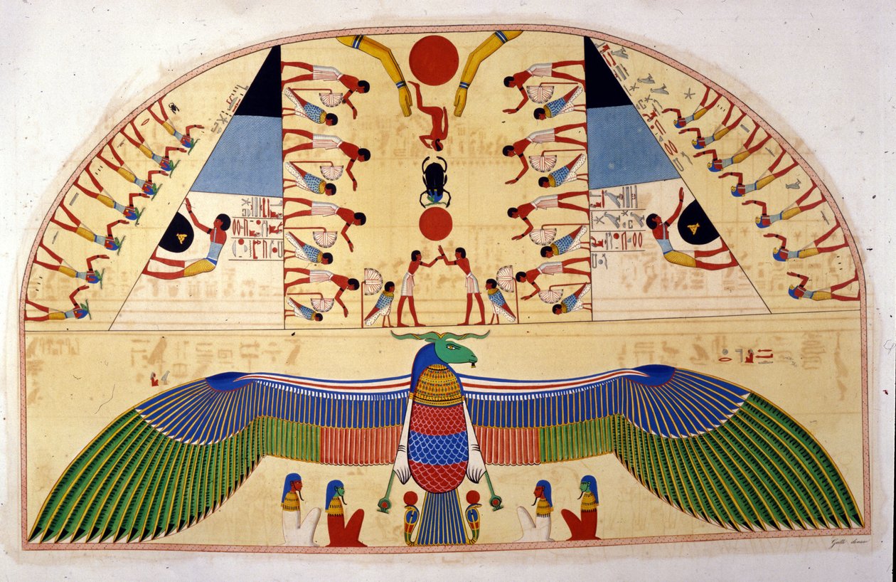 Chnuphisin henki - Ippolito Rosellinin (Rossellini) "" Egyptin ja Ylä-Nubian muistomerkit" -kirjassa. tekijältä Unknown artist
