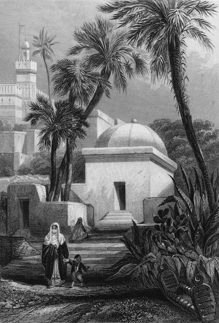 maurien asukkaiden haudat Algerin hautausmaalla Bab-el-Ouedissa tekijältä Unknown artist