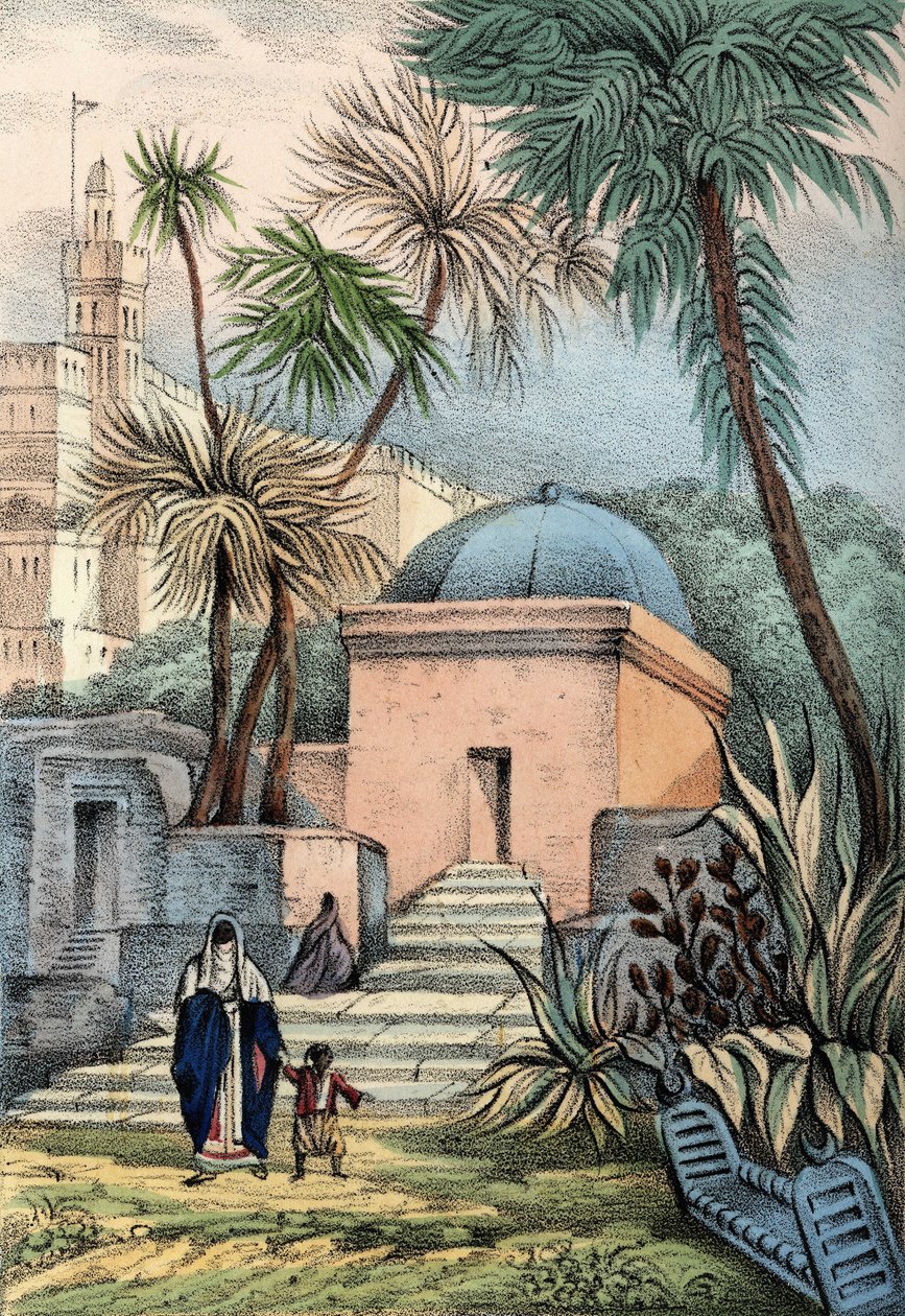 Algerin maurien asukkaiden haudat Bab-el-Ouedin hautausmaalla tekijältä Unknown artist