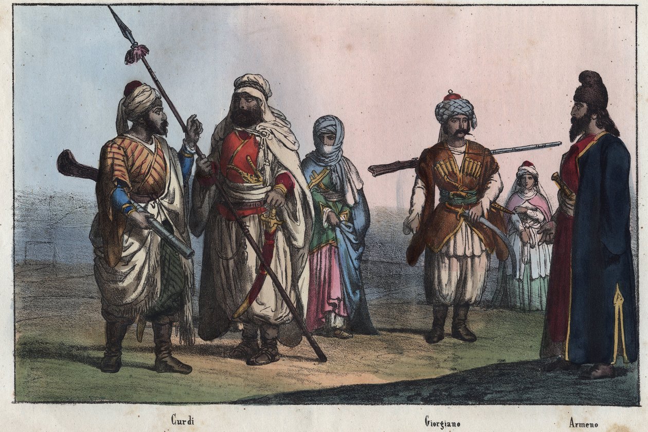 Perinteiset kurdipuvut - Georgia - Armenia - tekijältä Unknown artist