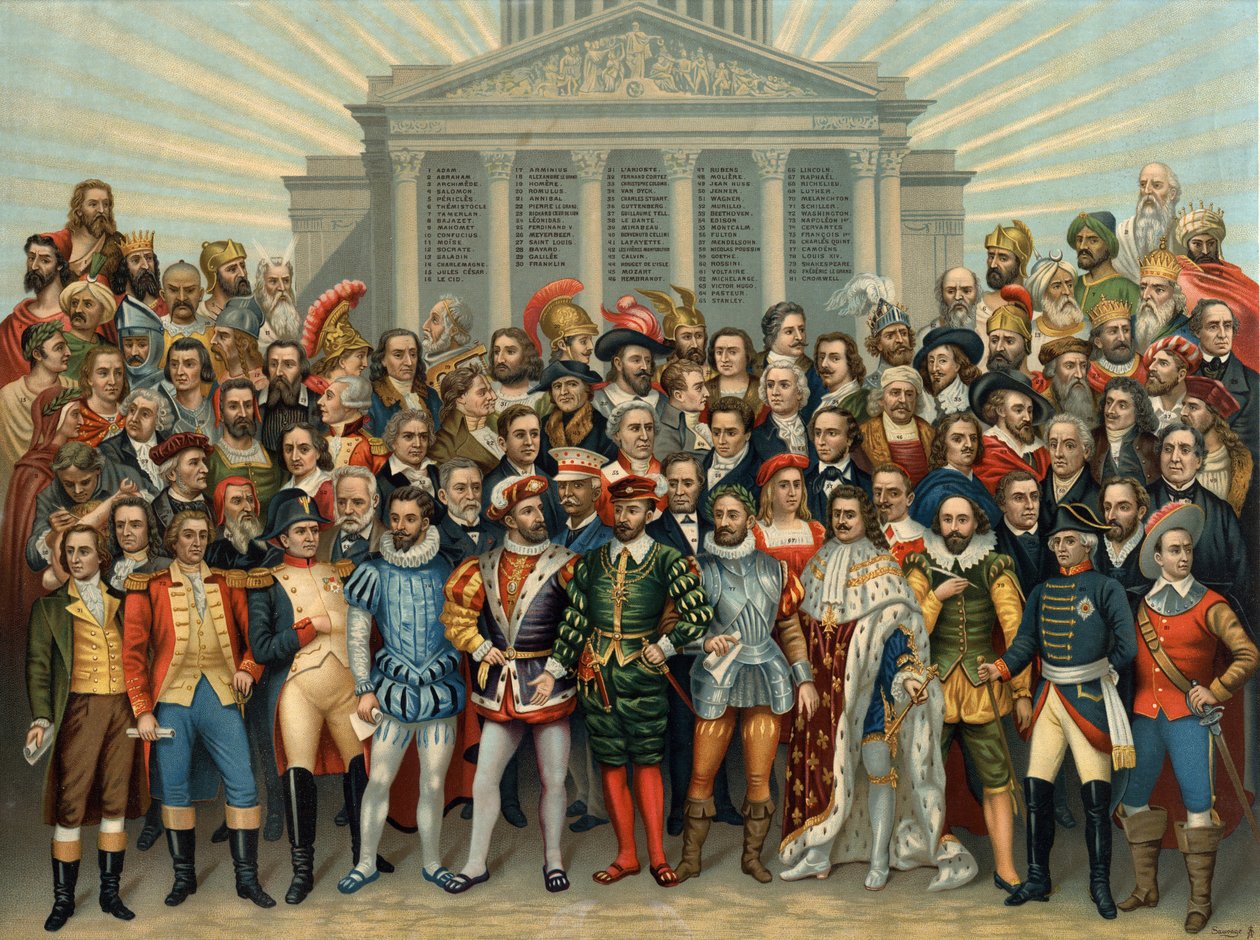 PÄÄMIESTEN UNIVERSAL PANTHEON JULKISEKSI Sauvage cirin kromolitografia tekijältä Unknown artist