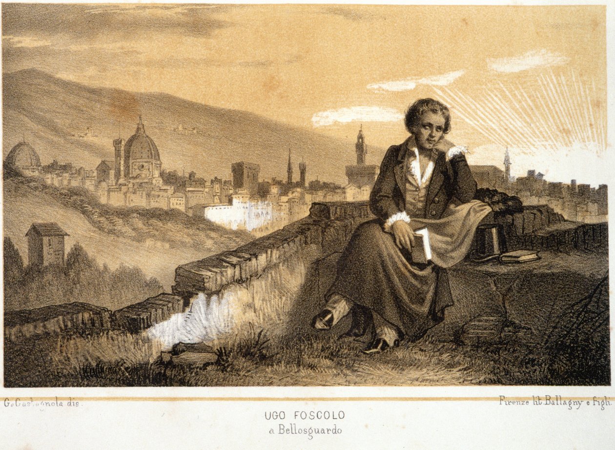 Ugo Foscolo (1778 - 1827), italialainen runoilija ja kirjailija, Bellosgardossa - "" Storia d