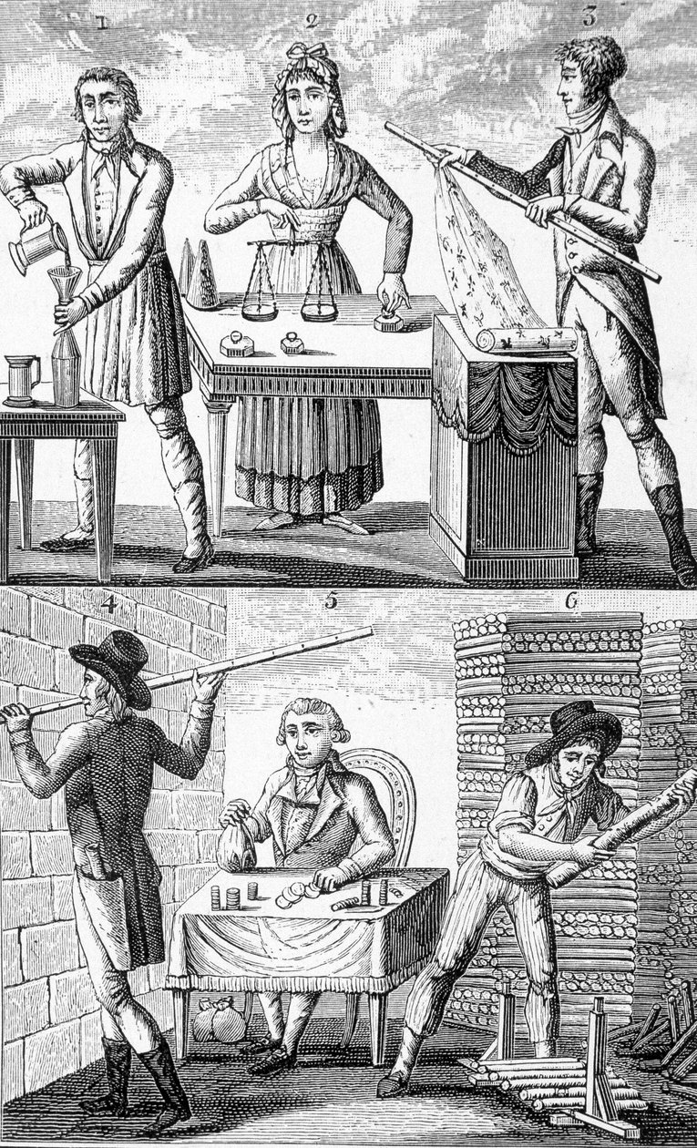 Uusien painojen ja mittojen käyttö vuonna 1795. tekijältä Unknown artist