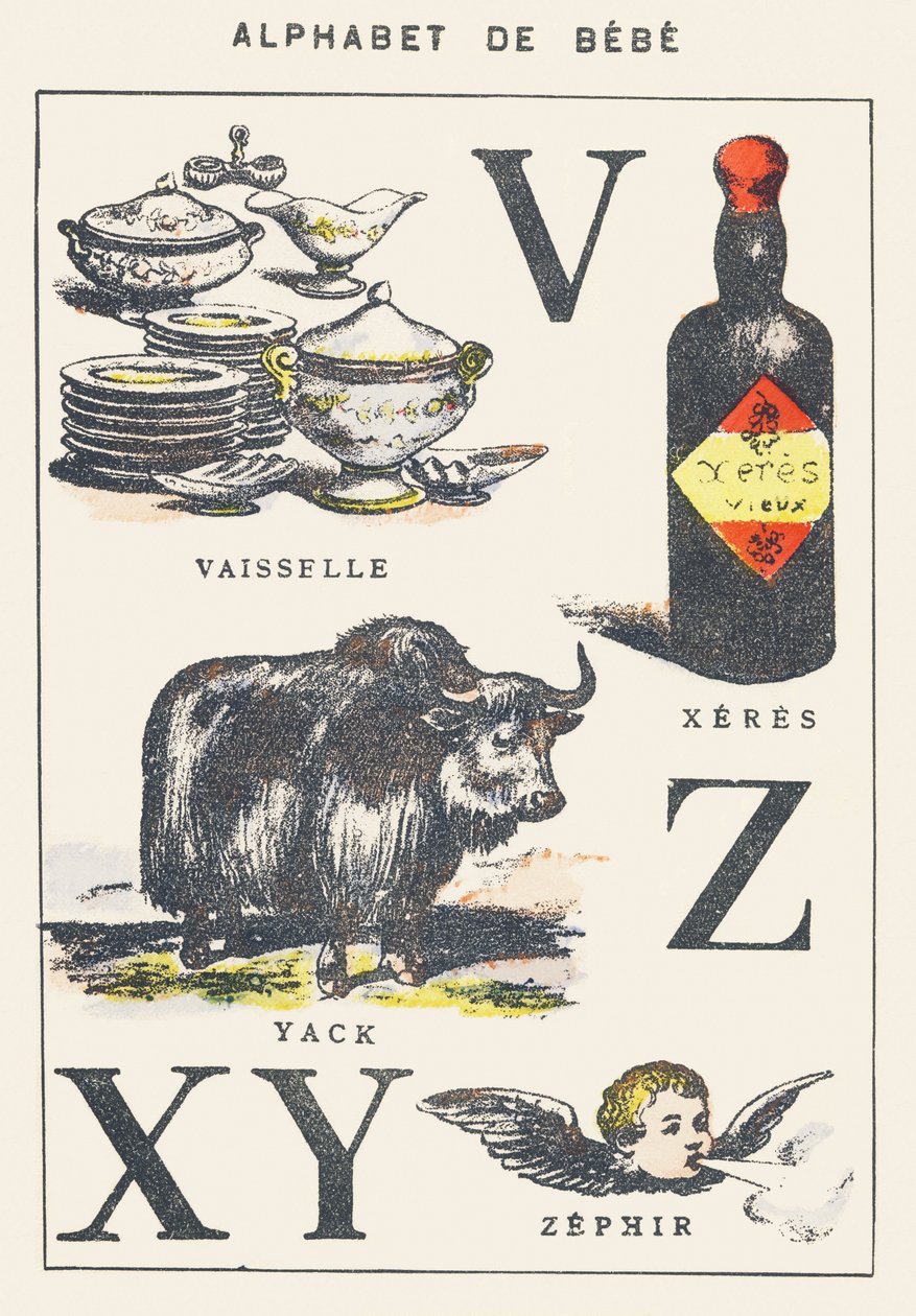 V X Y Z: astiat, xeres, jakki, zefiiri tekijältä Unknown artist