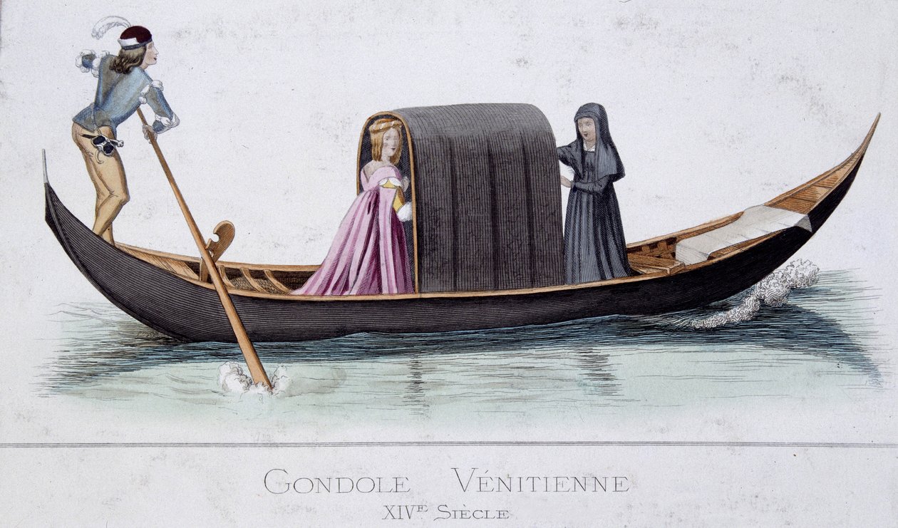 Venetsialainen gondoli 1300-luvulta tekijältä Unknown artist