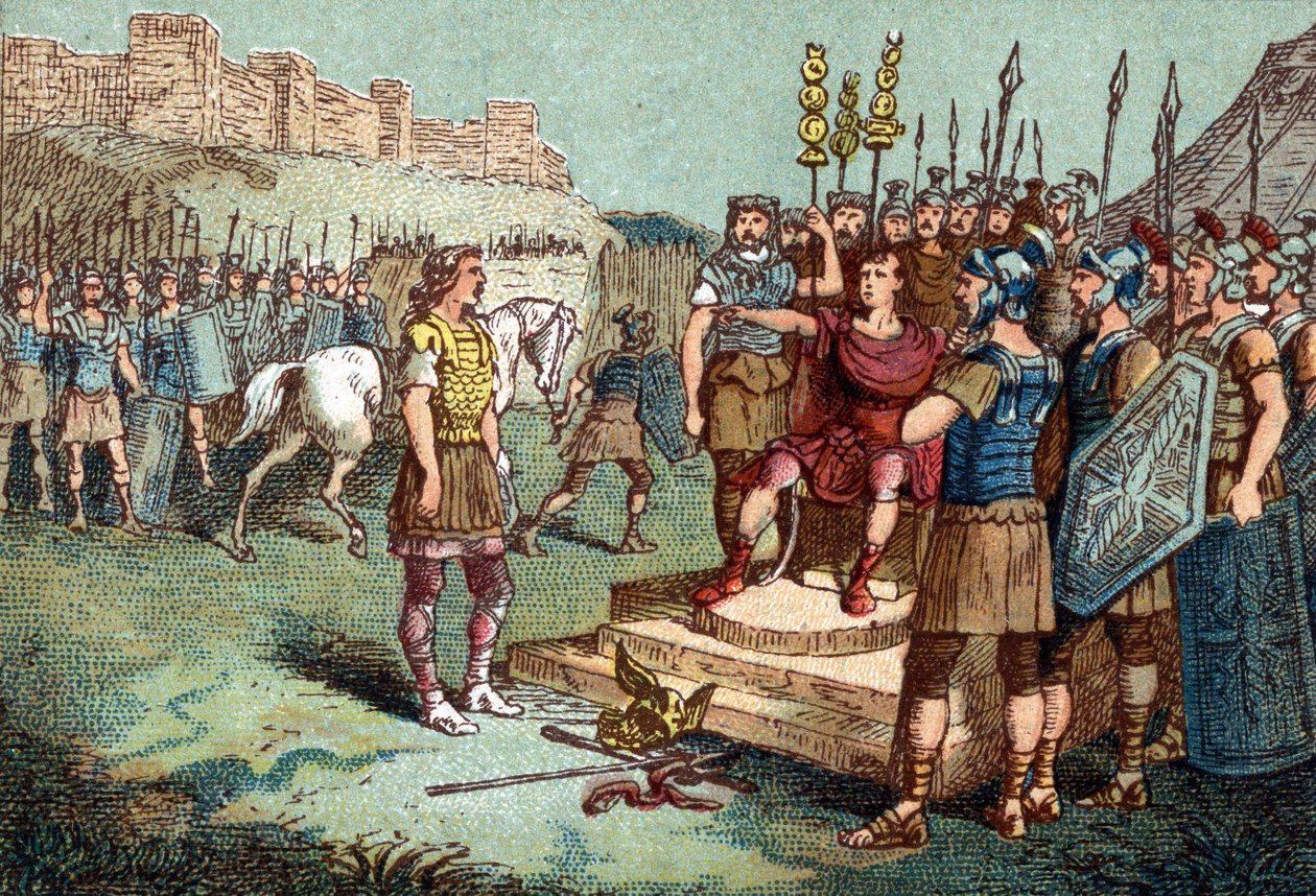 Vercingétorix, gallialainen johtaja, meni Julius Caesarille vuonna 52 eKr. tekijältä Unknown artist