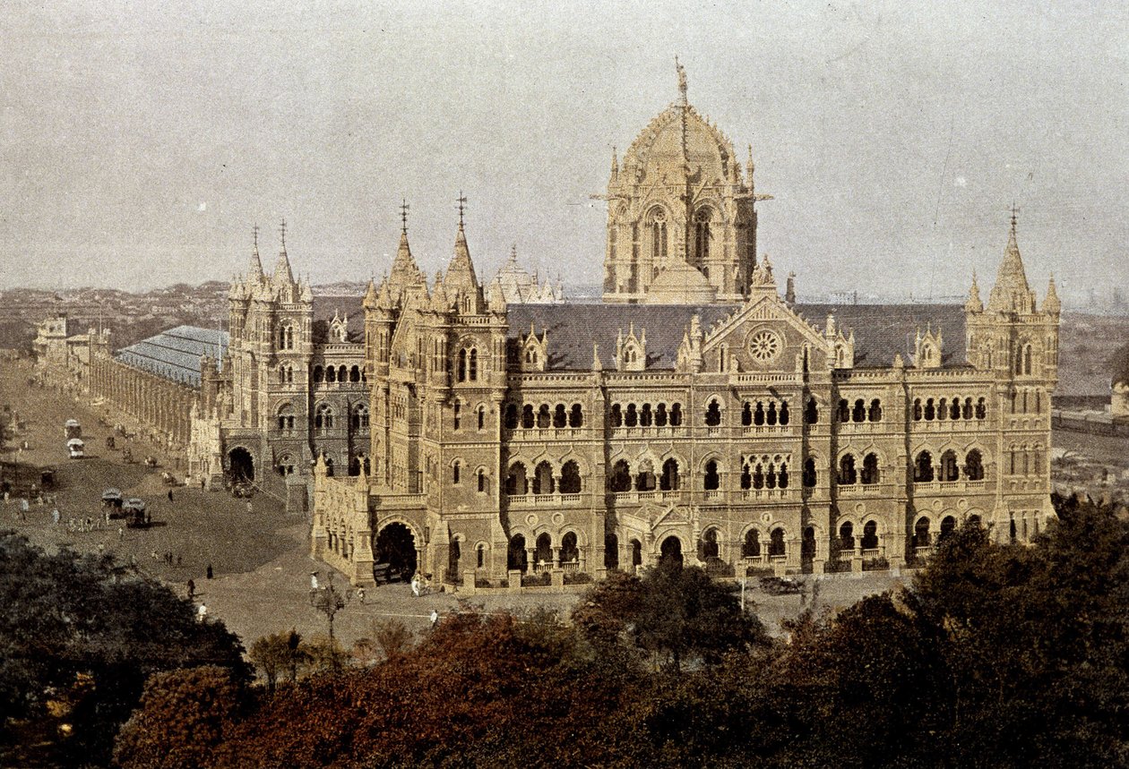 Victorian asema Mumbaissa 1800-luvun lopulla tekijältä Unknown artist