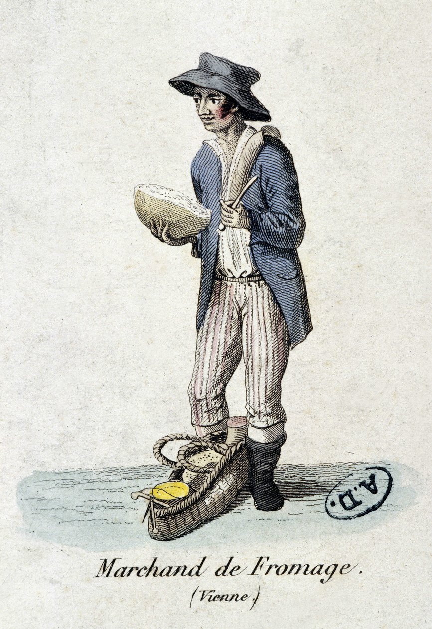 Wienin juustokauppias - kaiverrus tekijältä Unknown artist