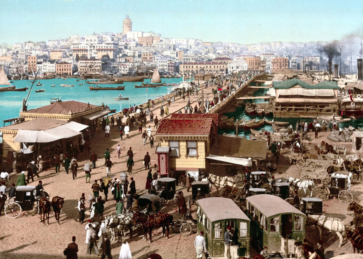 Näkymä Konstantinopoliin. Photochrome v. 1890. tekijältä Unknown artist