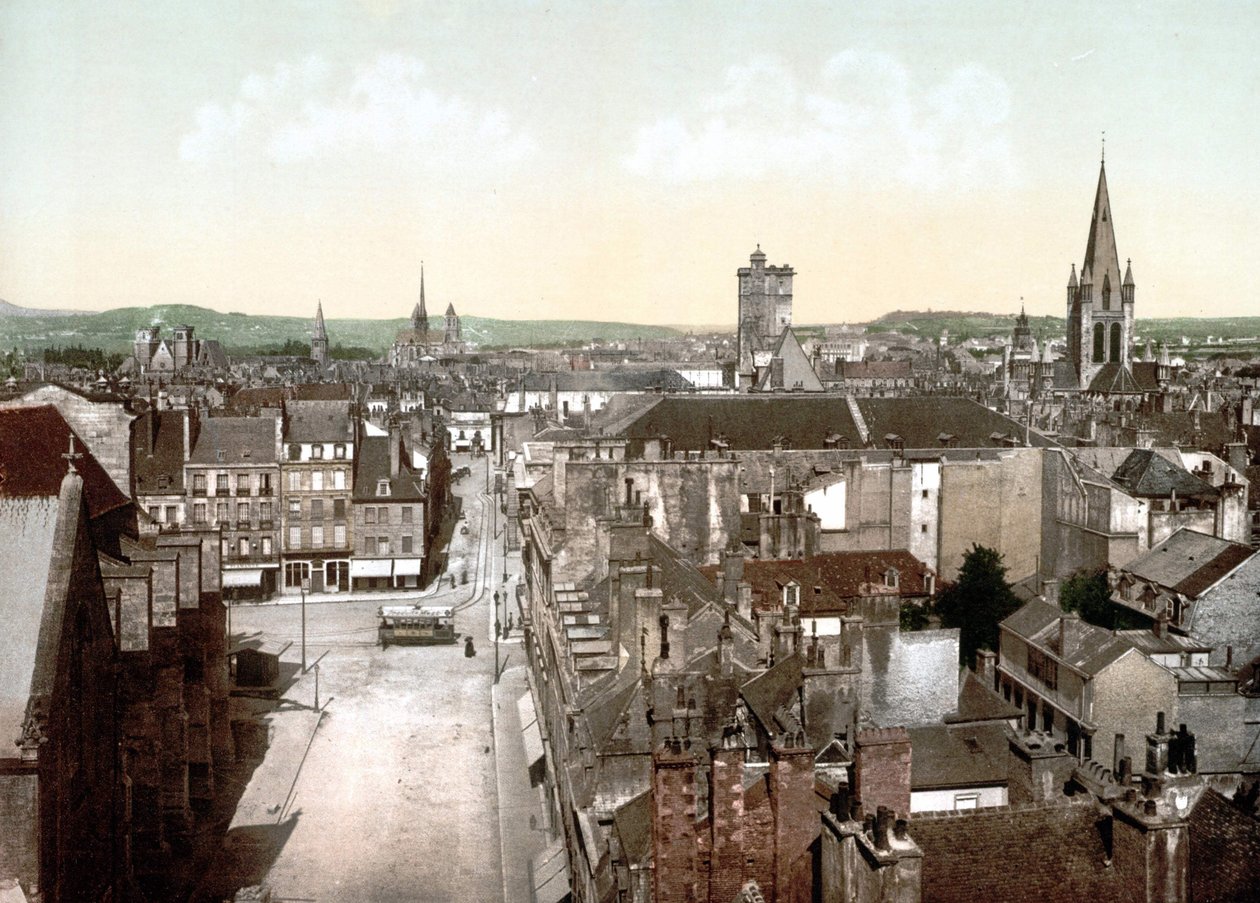 Näkymä Dijoniin. Photochrome v. 1890. tekijältä Unknown artist