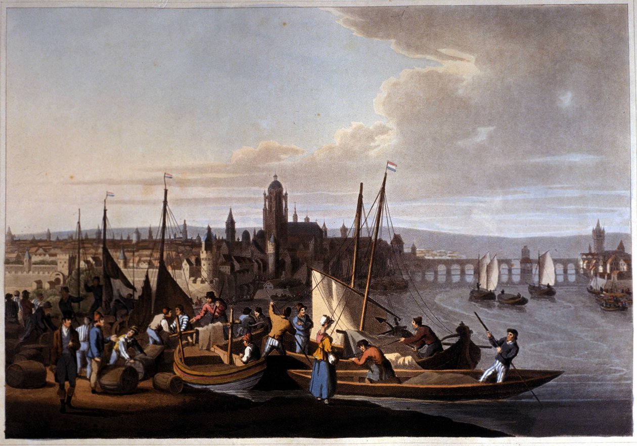 Näkymä Frankfurt - on - the - Main Saksassa. 1800-luvulla. tekijältä Unknown artist