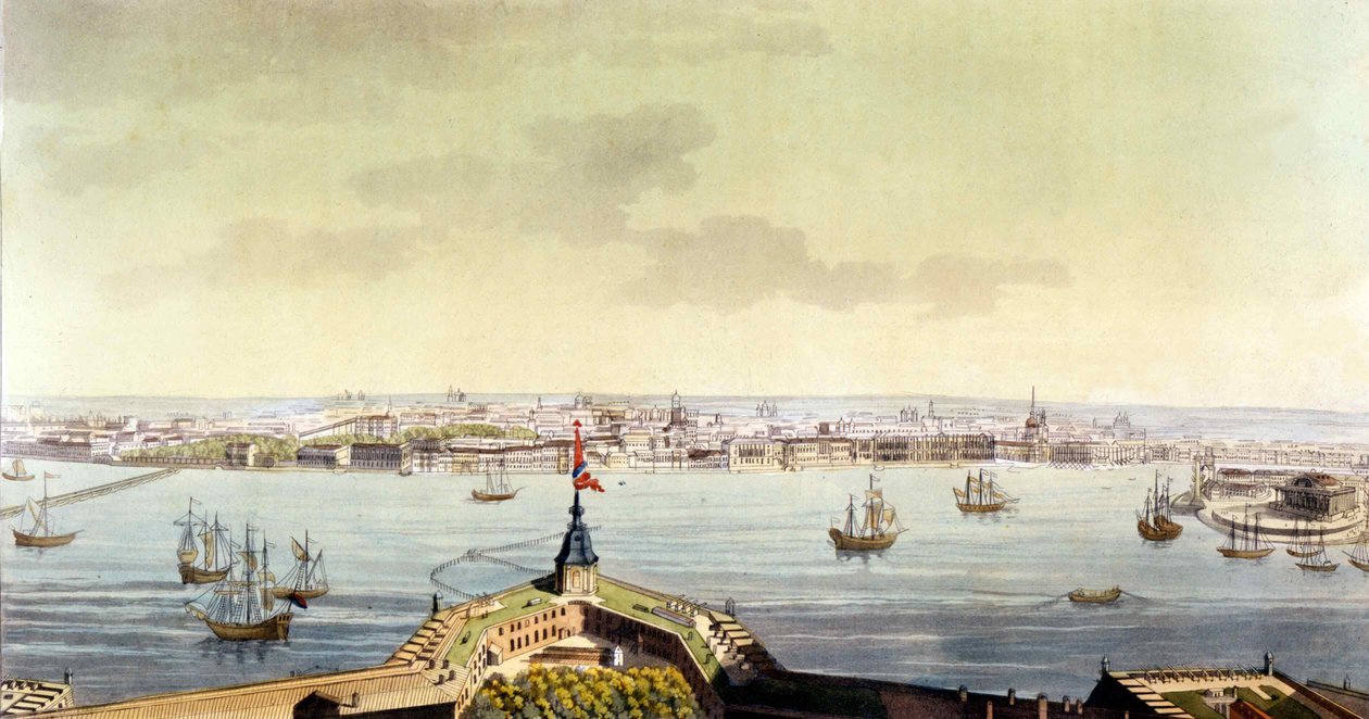 Näkymä Pietariin - in J. Ferrarion vanha ja moderni puku, toim. Milano tekijältä Unknown artist