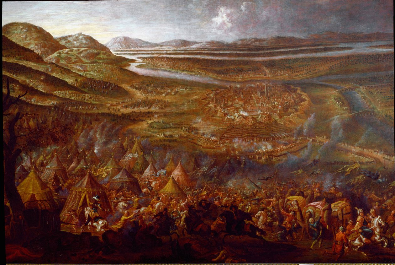 Näkymä Wienin taistelusta 12.9.1683 Kahlenbergin kukkulalla (maalaus tekijältä Unknown artist