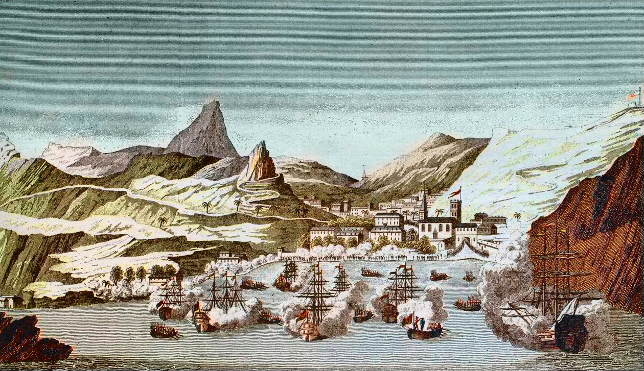 Näkymä Saint Helenan saarelle (Näkymä Saint Helenan saarelle) Kaiverrus 1800-luvulta tekijältä Unknown artist