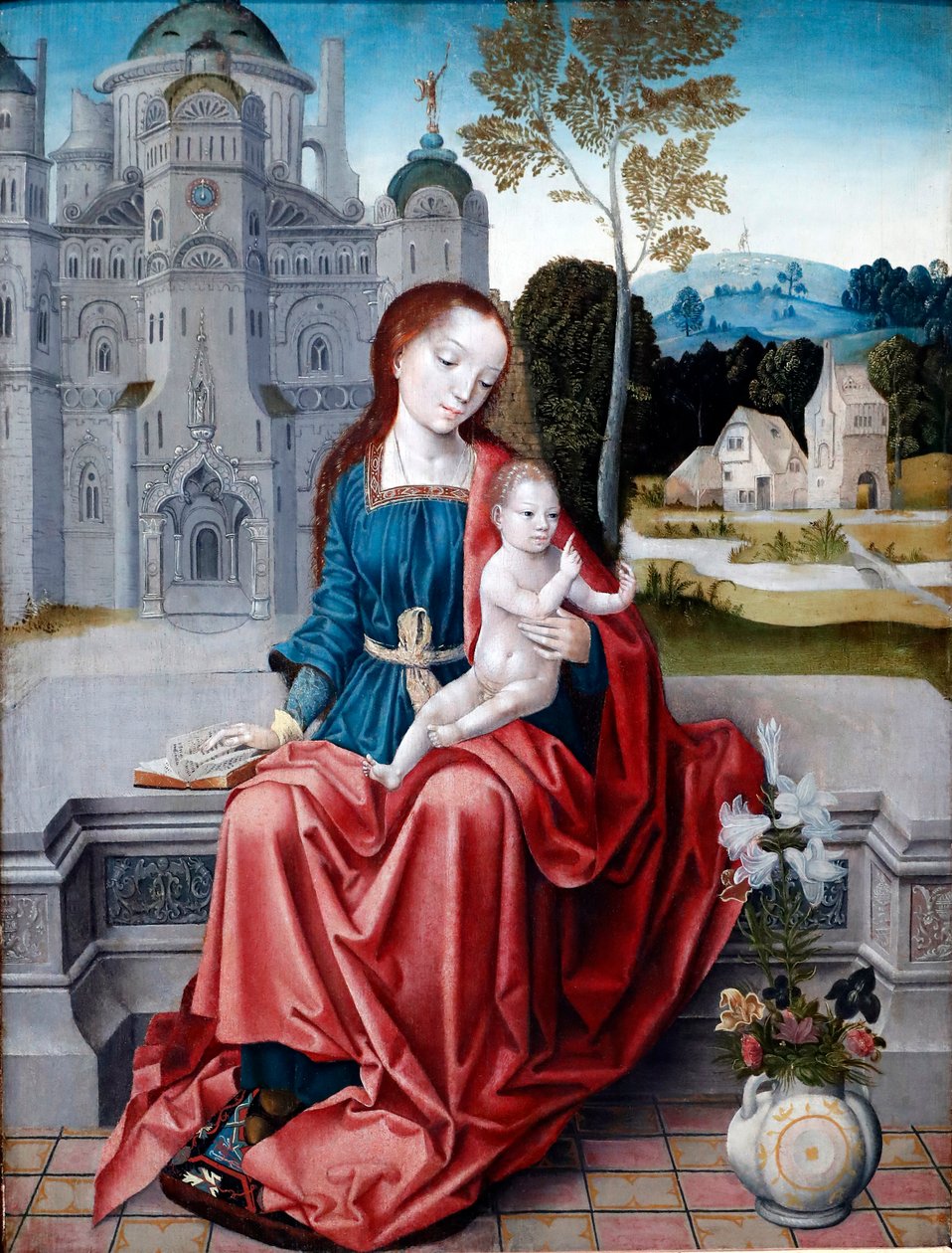 Neitsyt ja lapsi, yksityiskohta, 1520-30 tekijältä Unknown