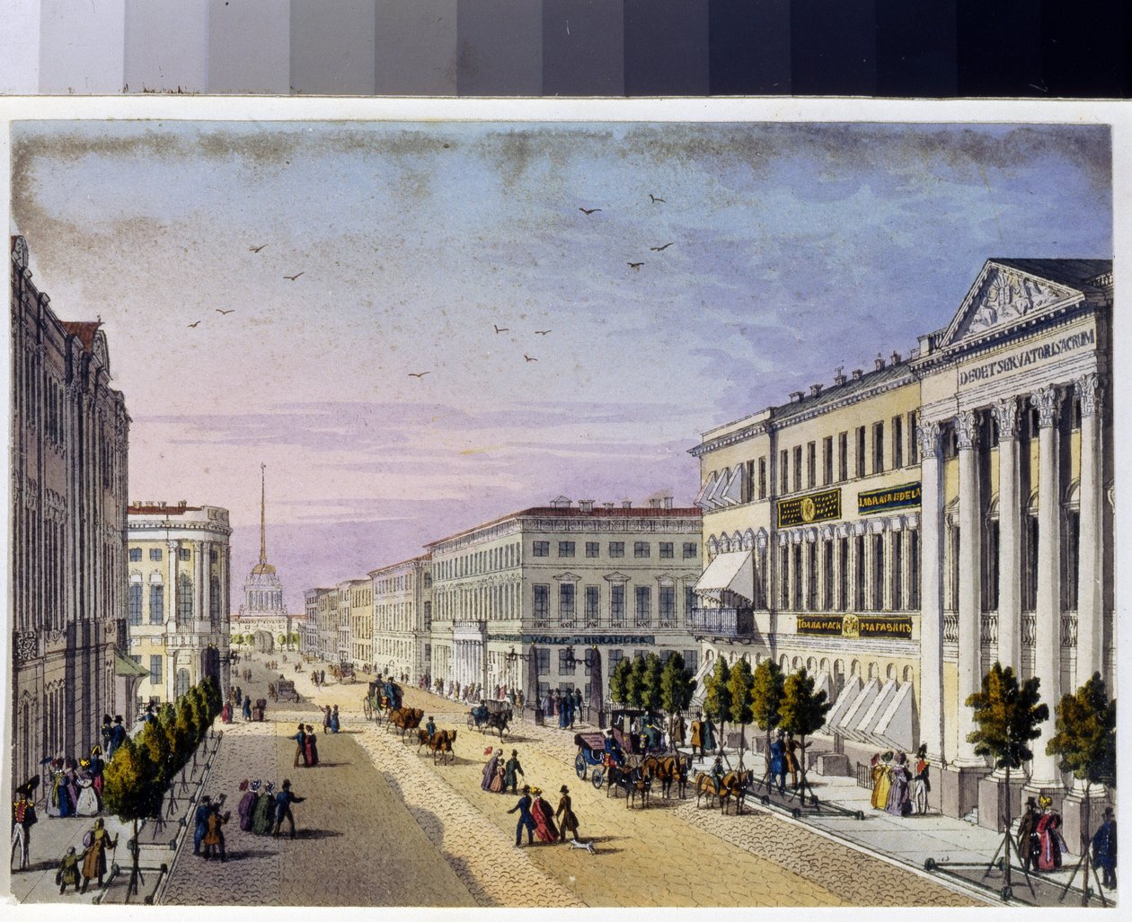 Näkymä Nevskin näkymälle ja Pietarin poliisisillalle (albumi Marie Taglioni tekijältä Unknown artist
