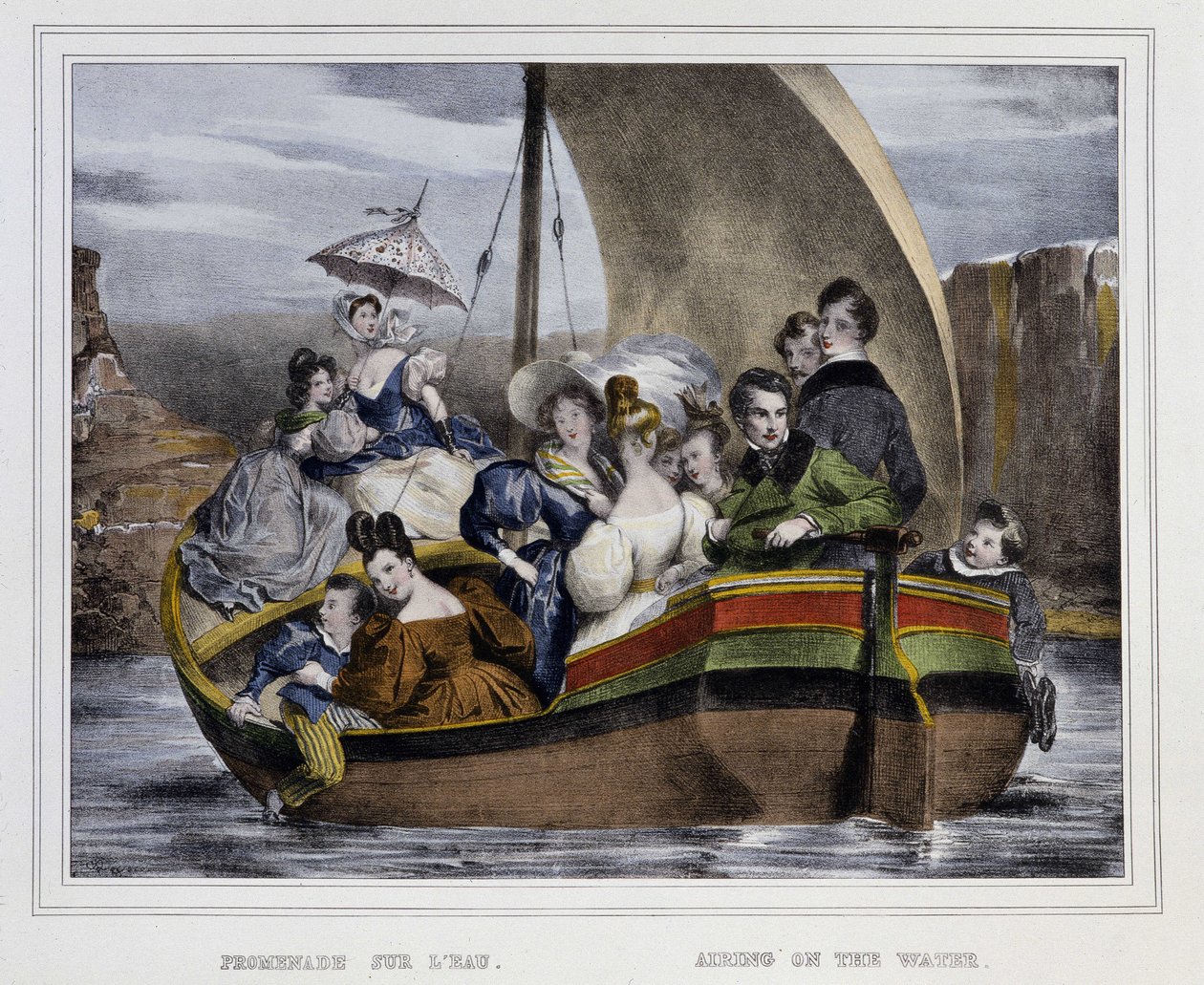 Kävele veden päällä - litografia, deb. 1800-luvulla tekijältä Unknown artist