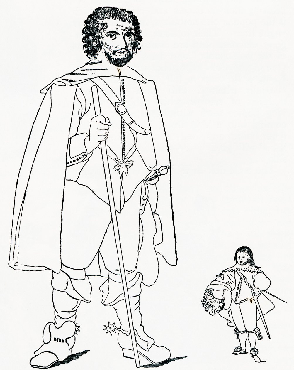 Walter Parsons ja Sir Jeffrey Hudson, The Strand Magazine, julkaistu 1894. tekijältä Unknown artist