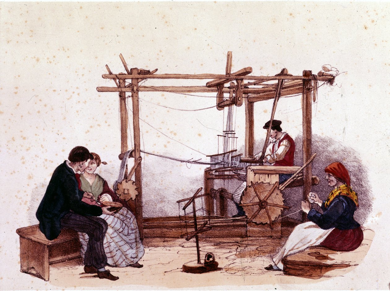 Kudonta 1800-luvulla. tekijältä Unknown artist