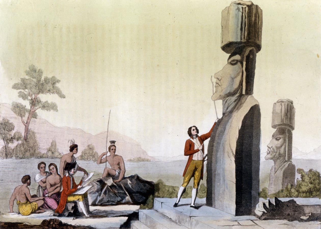 länsimaalaiset (mukaan lukien Jean-Francois Galaup, La Perousen kreivi (Jean Francois Laperouse tekijältä Unknown artist