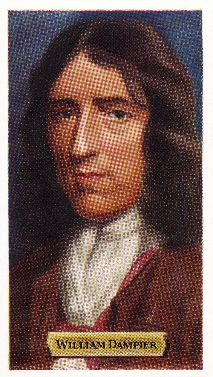William Dampier-englantilainen merikapteeni ja tutkimusmatkailija. (tulosta) tekijältä Unknown artist