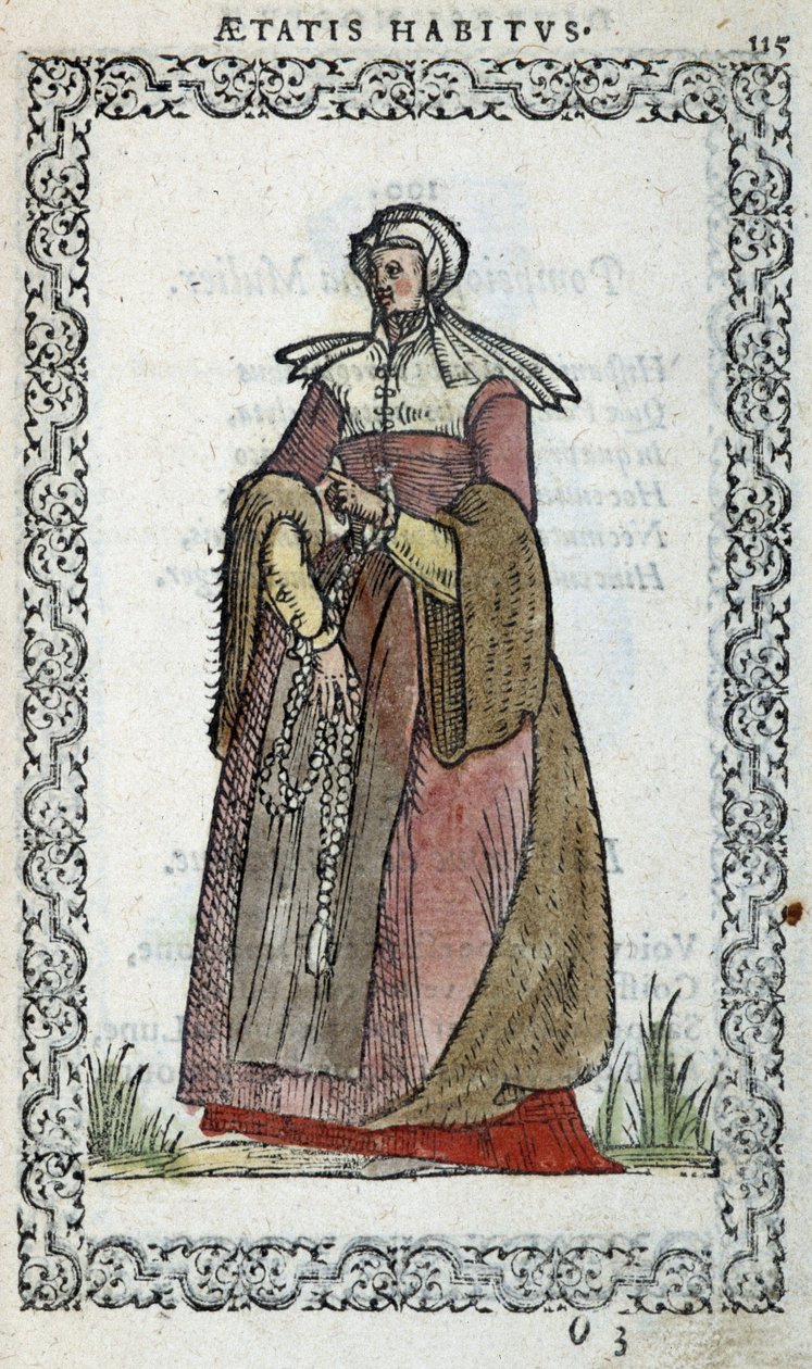Woman picarde - Jean Sulperiuksen "" Habits et effigies" -kirjassa tekijältä Unknown artist