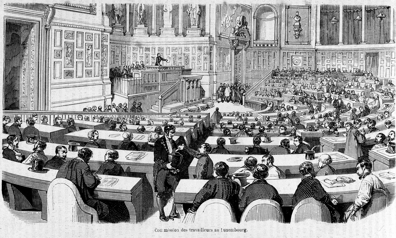 Työväenkomitea Luxemburgin palatsissa (senaatti), vallankumous tekijältä Unknown artist