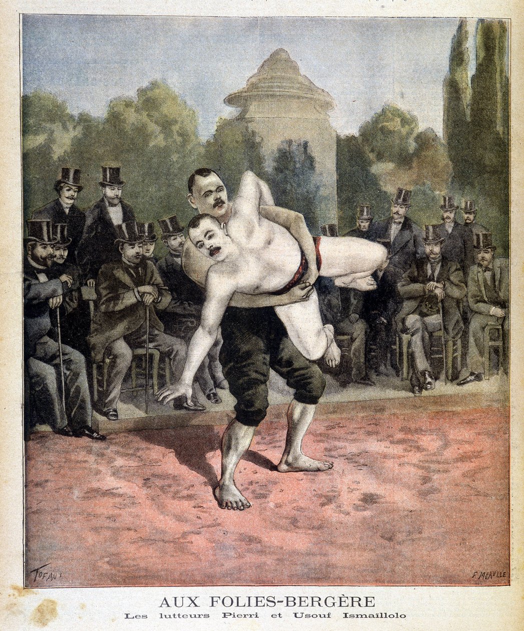Painajat Pierri ja Ussouf Ismaillolo Folies Bergeresissä Pariisissa. Le petit Journalissa, 31.3.1895. tekijältä Unknown artist
