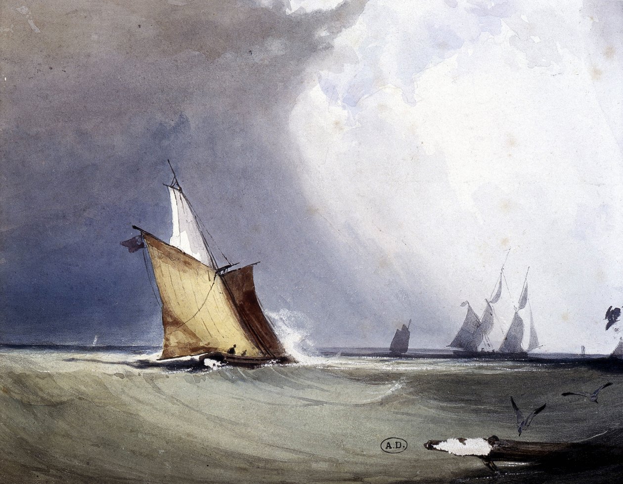 Jahdit merellä, 1800-luvun loppu tekijältä Unknown artist