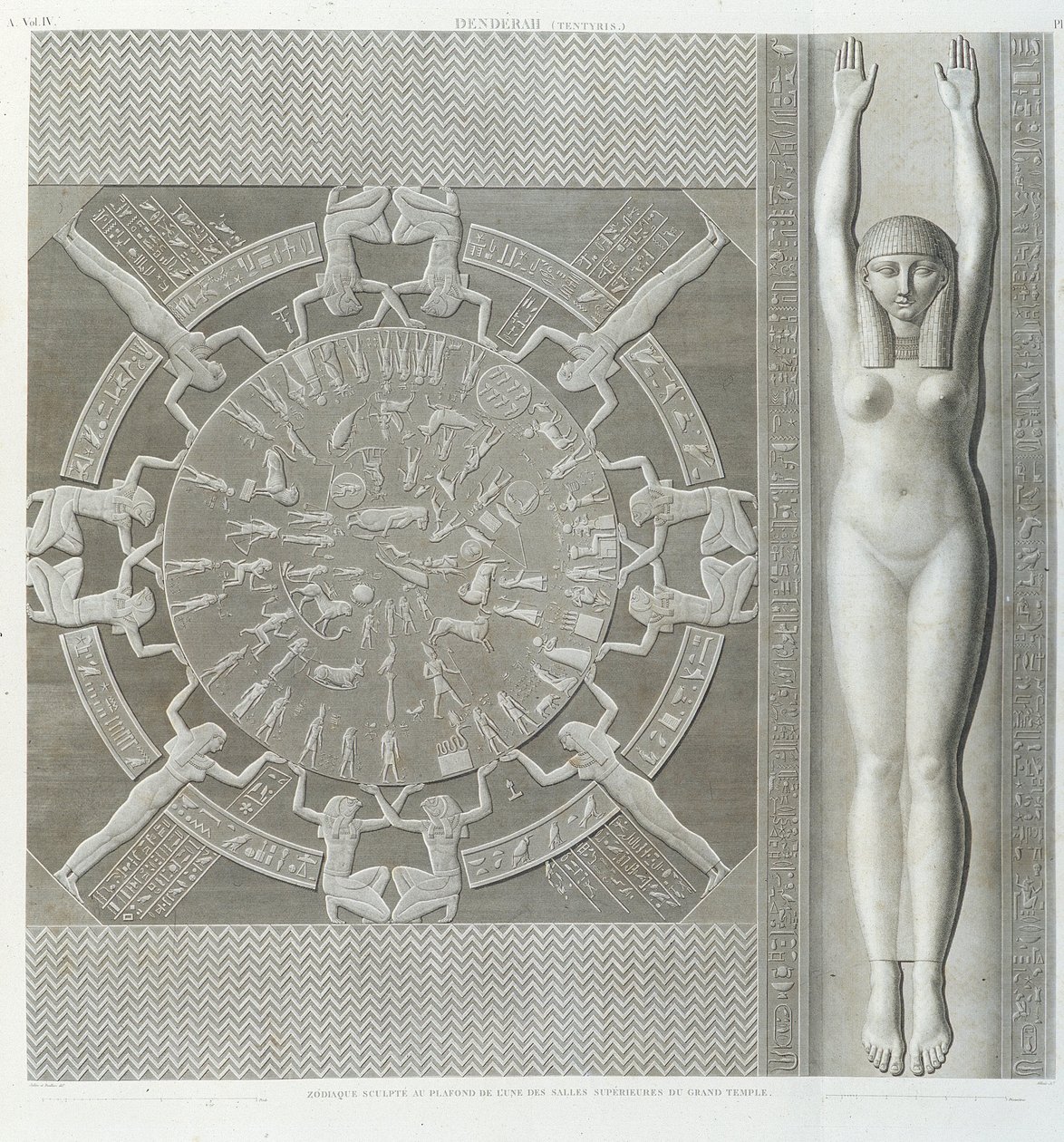 Zodiac kirjassa "" Kuvaus Egyptistä", Imperial Editions tekijältä Unknown artist