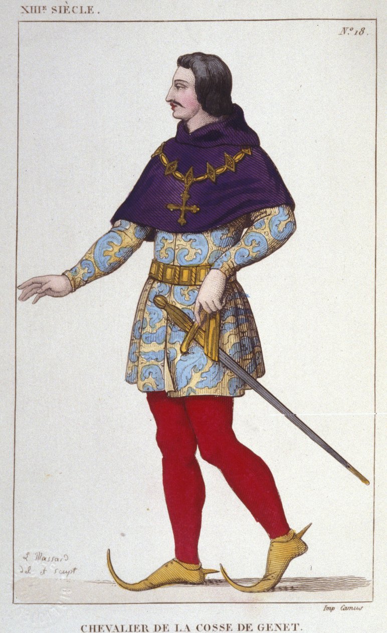 Knight of the Cosse of Genetin puku. kaiverrus vuodelta 1830 tekijältä Unknown artist