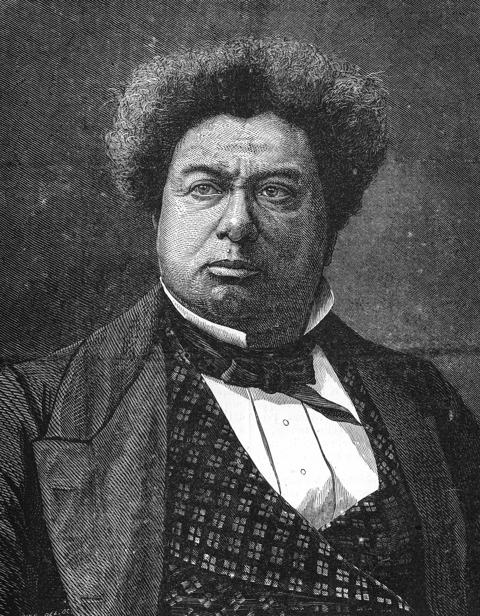 muotokuva Alexandre Dumasin isä. Ranskalainen kirjailija ja näytelmäkirjailija (1802-1870). tekijältä Unknown artist