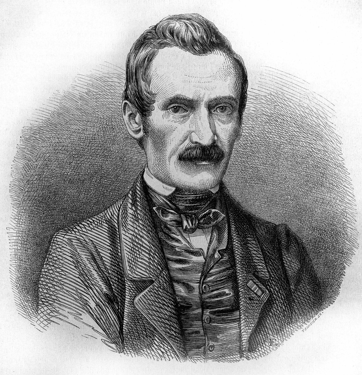 muotokuva Alexandre Calamesta. Sveitsiläinen taidemaalari ja kaivertaja (Vevey tekijältä Unknown artist