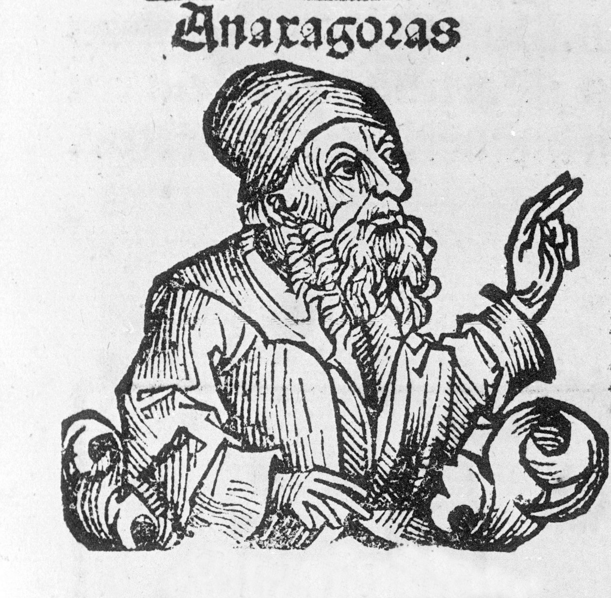 muotokuva Anaxagoras of Clazomenae. kreikaksi Anaxagoras Kreikkalainen filosofi (500-428 eKr.) 1800-luku (kaiverrus) tekijältä Unknown artist
