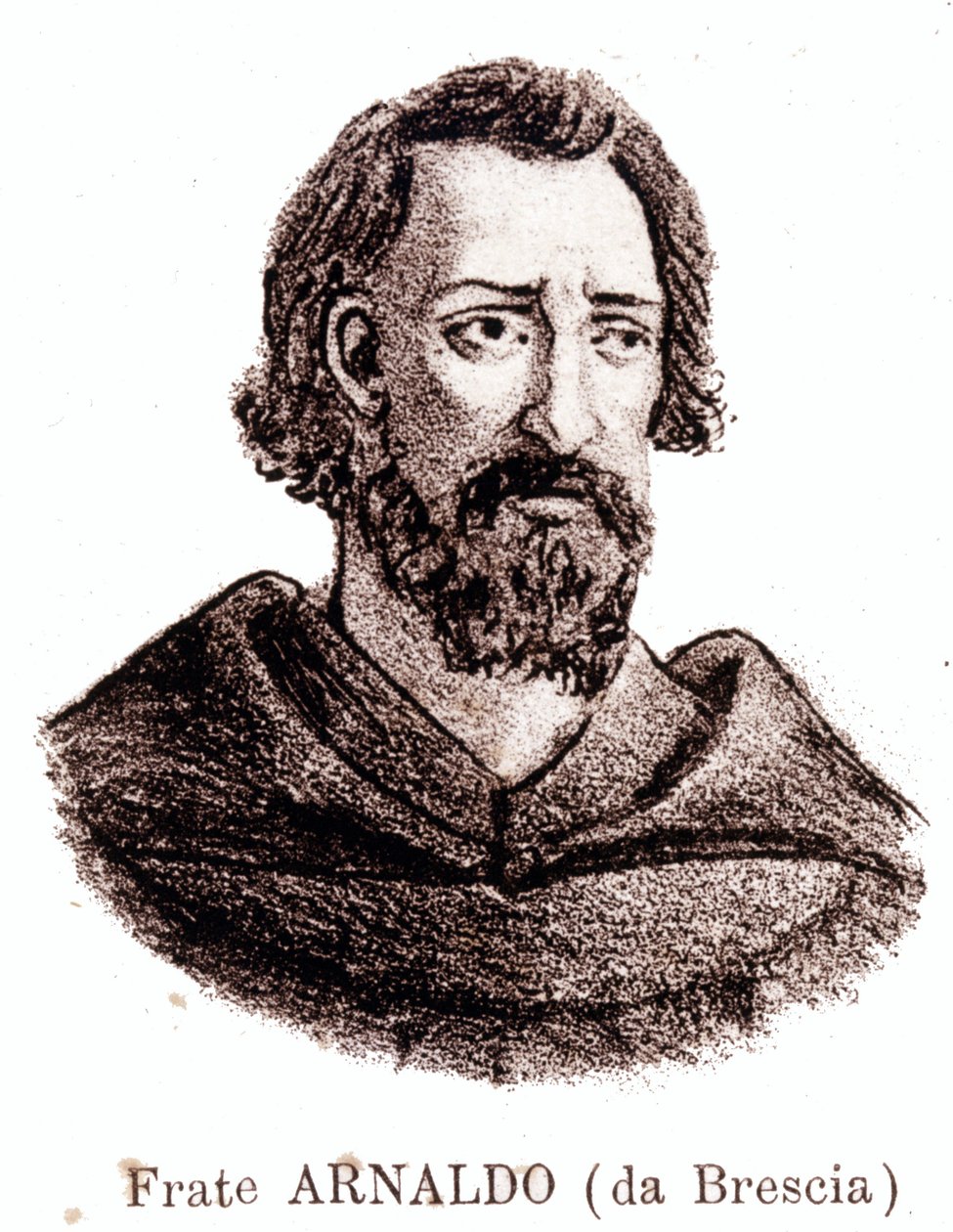 muotokuva Arnaud de Bresciasta (Arnaldo da brescia) (1090 - 1155), italialainen poliittinen ja uskonnollinen uudistaja. tekijältä Unknown artist