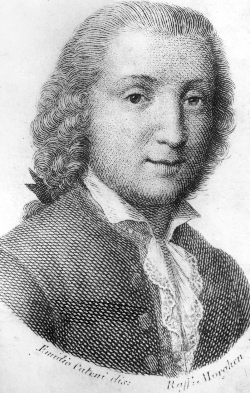 italialaisen dramaattisen kirjailijan Carlo Goldonin (1707-1793) muotokuva. tekijältä Unknown artist